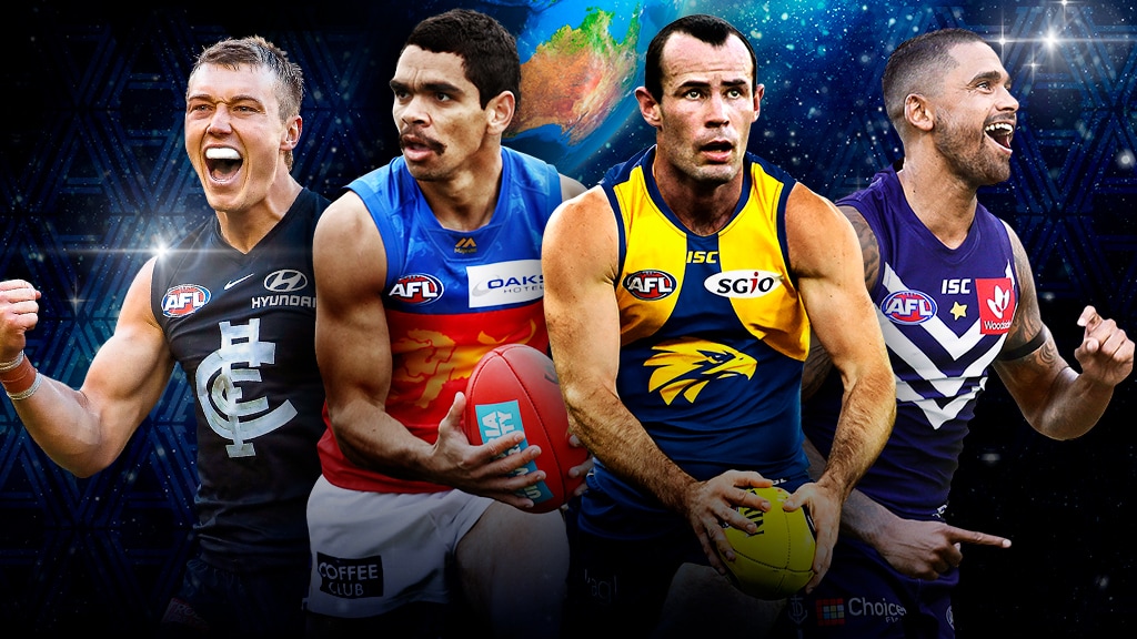 2019-MidYear-All-Australian.jpg Who's staking a claim for a 2019 Virgin Australia AFL All Australian team blazer? - AFL,Adelaide Crows,Brisbane Lions,Carlton Blues,Collingwood Magpies,Essendon Bombers,Fremantle Dockers,Geelong Cats,Gold Coast Suns,GWS Giants,Hawthorn Hawks,Melbourne Demons,North Melbourne Kangaroos,Port Adelaide Power,Richmond Tigers,St Kilda Saints,Sydney Swans,West Coast Eagles,Western Bulldogs,News,Tag-Opinion,All Australian